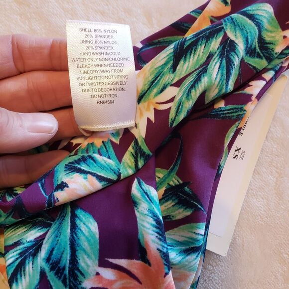 NEW Tori Seafoam Deep Purple Cheeky Swimsuit Bikini Bottoms XS - Picture 5 of 9